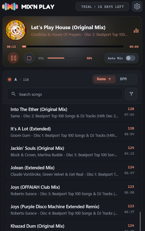 Mix n Play compact mini player